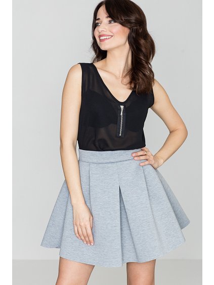 (Vel. L) Dámská šedá sukně