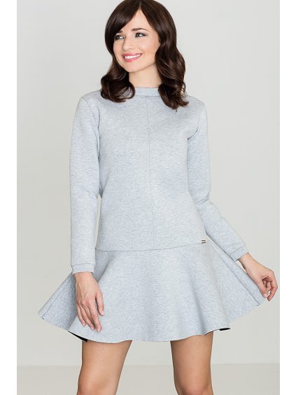 (Vel. S) Dámské šedé šaty