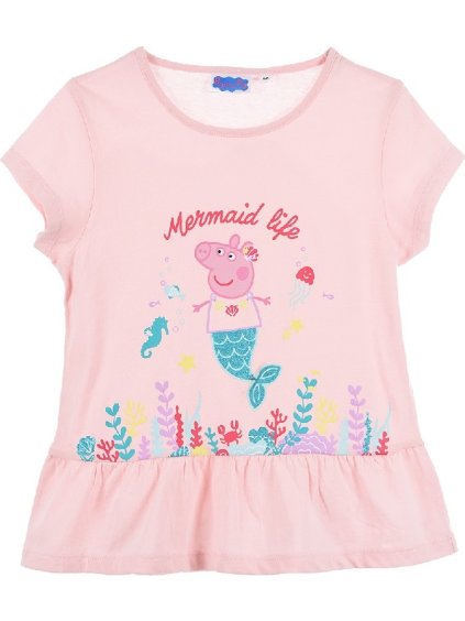 Světle růžové tričko s volánky Peppa Pig