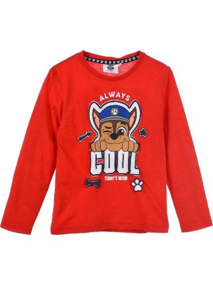 Paw Patrol Červené tričko - dlouhý rukáv