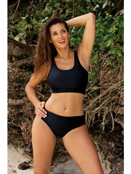 Černé bikiny s pruhem Isuel