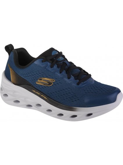 TMAVĚ MODRÉ PÁNSKÉ TENISKY SKECHERS GLIDE STEP SWIFT - FRAYMENT