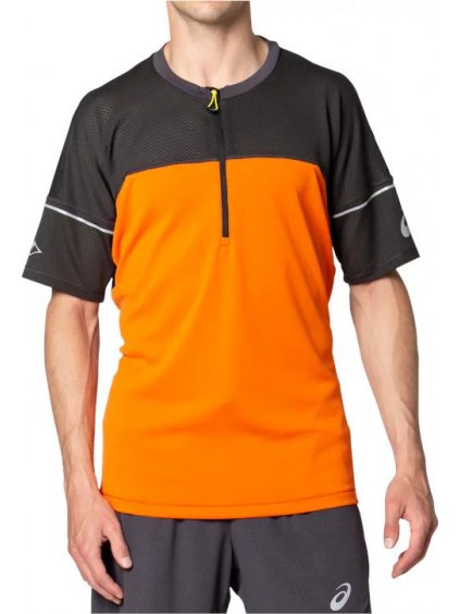 ORANŽOVO-ČERNÉ SPORTOVNÍ TRIČKO ASICS FUJITRAIL TOP TEE