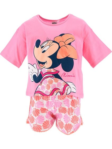 Růžovo-bílá dívčí souprava - Minnie Mouse