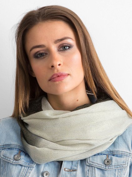 Černo-šedý lesklý šátek