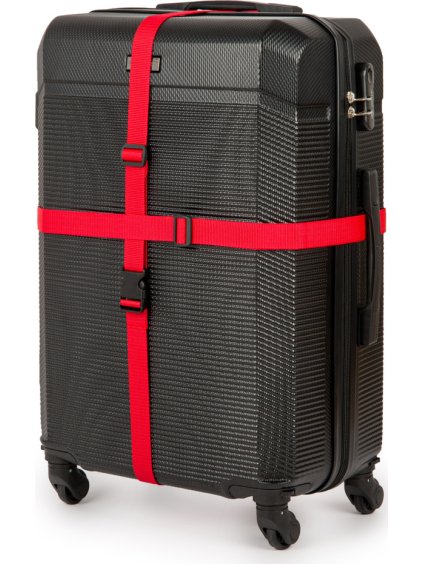 Solier červené bezpečnostní popruhy na kufr