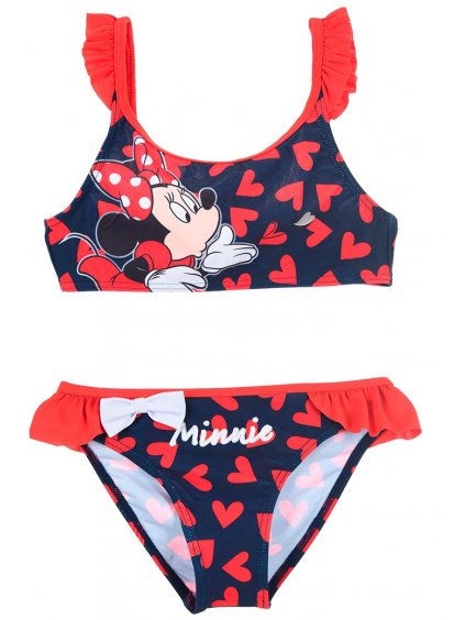 TMAVĚ MODRÉ DVOUDÍLNÉ PLAVKY MINNIE MOUSE