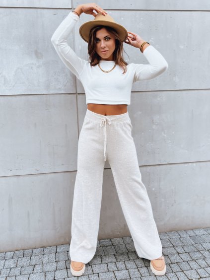 Smetanové volné kalhoty LAKELIFE