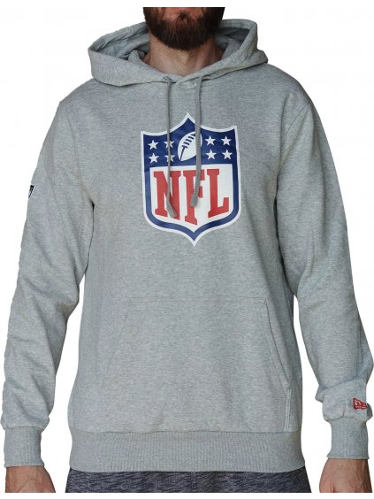 SVĚTLE ŠEDÁ PÁNSKÁ MIKINA NEW ERA NFL GENERIC LOGO HOODIE