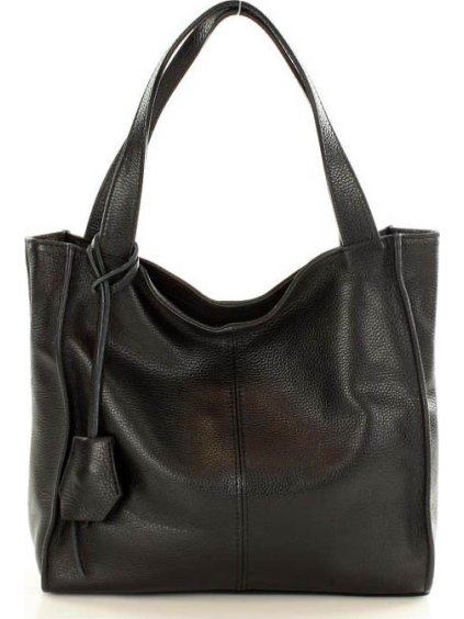 Černá kožená kabelka MAZZINI - Portofino Max (Velikost ONE SIZE)
