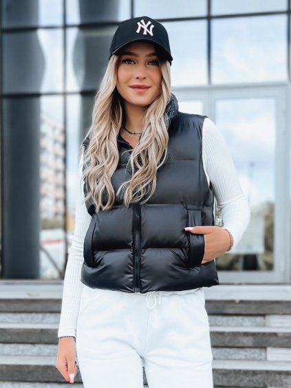 Černá prošívaná vesta WILLOW