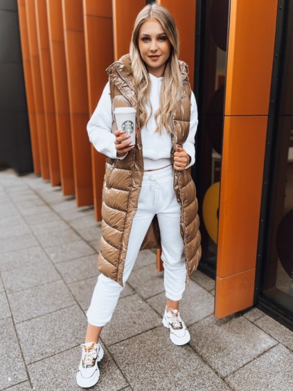 Camel dlouhá lesklá vesta GANTINI