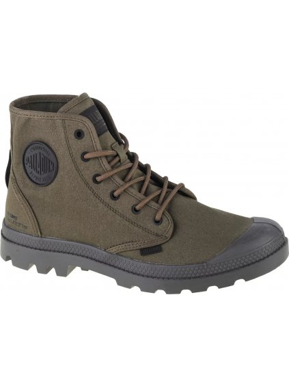 KHAKI PÁNSKÉ KOTNÍKOVÉ BOTY PALLADIUM PAMPA HI HTG SUPPLY