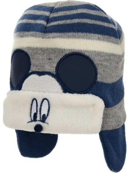 Mickey Mouse modrošedá zimní čepice (Velikost 48)