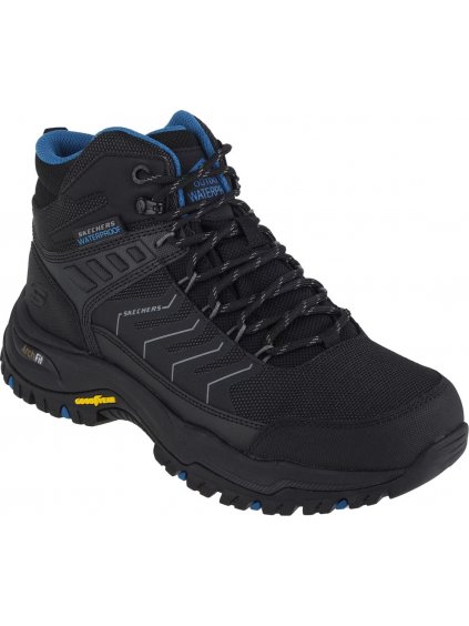 ČERNÁ KOTNÍKOVÁ OUTDOOROVÁ OBUV SKECHERS ARCH FIT DAWSON-RAVENO