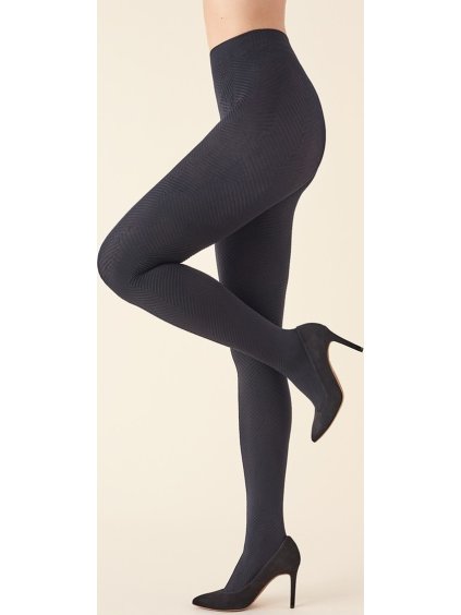 Černé vzorované punčochy Gabriella 280 Corina