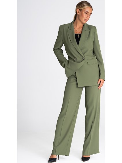 Olivově zelené elegantní sako