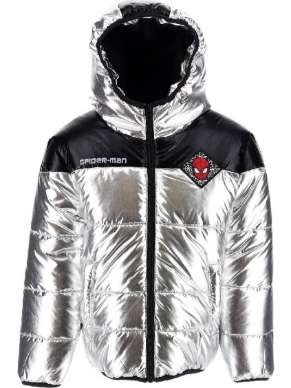 Marvel Spider-man stříbrná chlapecká bunda