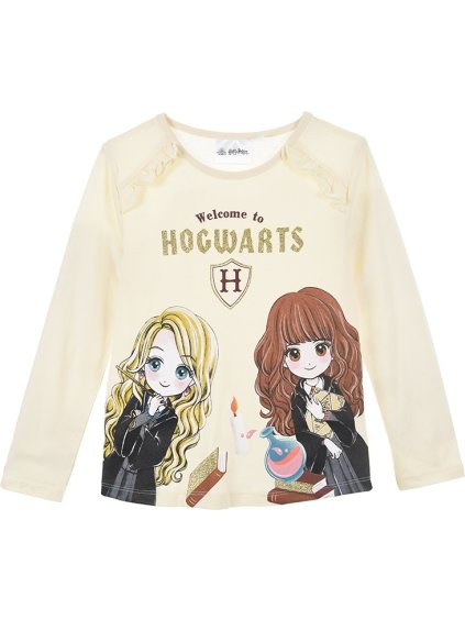 Harry Potter smetanové tričko s dlouhým rukávem (Velikost 98)