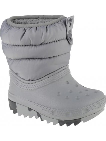 ŠEDÉ DĚTSKÉ SNĚHULE CROCS CLASSIC NEO PUFF BOOT TODDLER