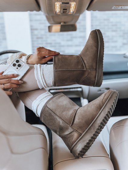 Hnědé vyšší pohodlné válenky STELLAR