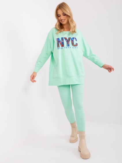 Mintová teplákovka NYC