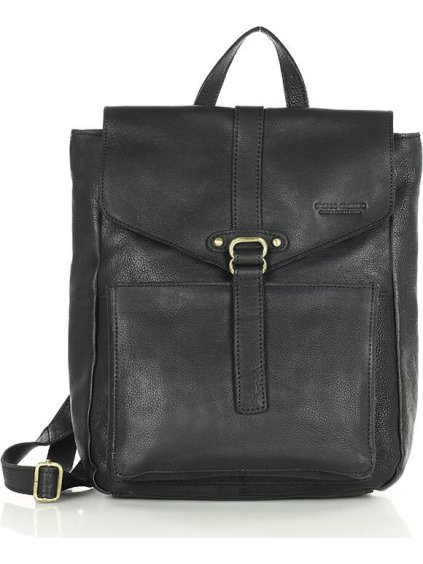 MARCO MAZZINI Černý kožený batoh