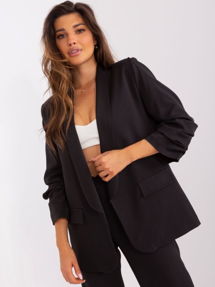 (Vel. S/M) Černé elegantní sako (Velikost S/M)