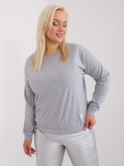 Šedé jednobarevné tričko