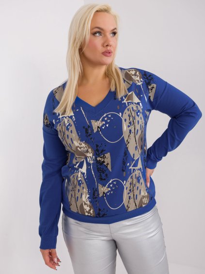 Modré tričko s potiskem