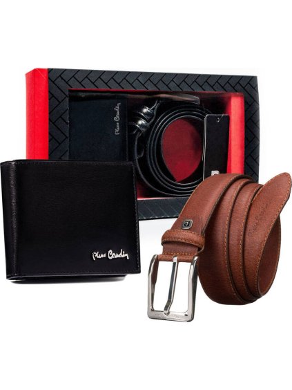 Pierre Cardin pánská sada peněženky a opasku I057