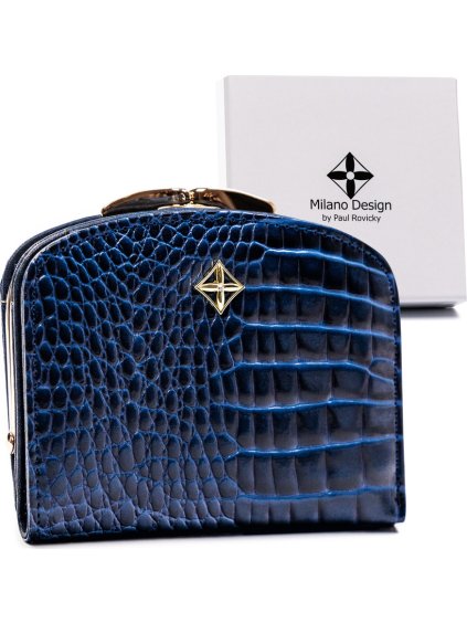 Milano Design tmavě modrá malá peněženka T018