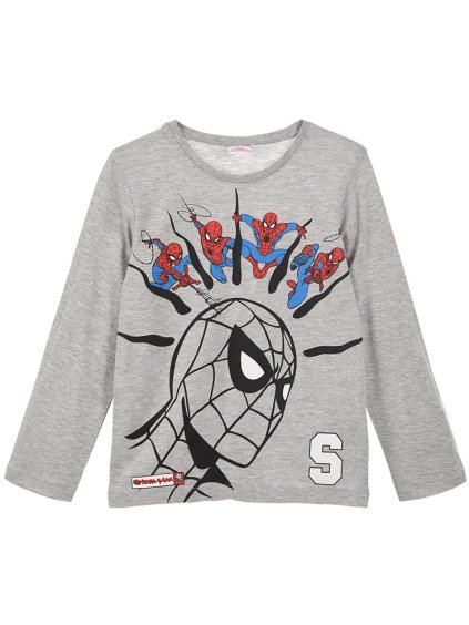Spider-man šedé tričko s dlouhým rukávem