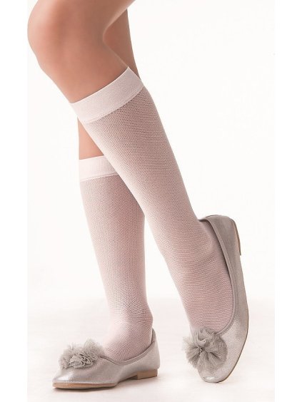 Dívčí síťované podkolenky Knittex DR 0014 Aida 20 den (Velikost ONE SIZE, Barva béžová)