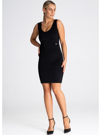 Černé mini přiléhavé šaty