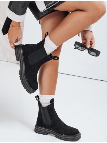 Černé chelsea boty s přezkou MADDEN