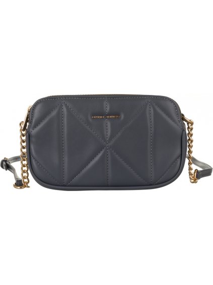 DAVID JONES TMAVĚ ŠEDÁ ELEGANTNÍ PROŠÍVANÁ CROSSBODY KABELKA