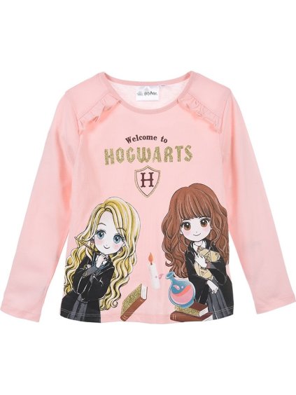 Harry Potter světle růžové tričko s dlouhým rukávem