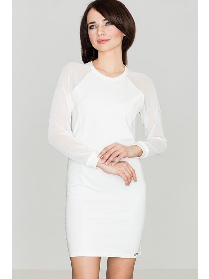 (Vel. S) Dámské šaty ve smetanové barvě