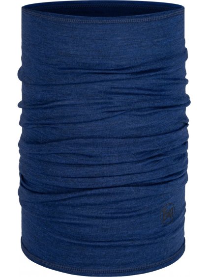 MODRÝ SPORTOVNÍ NÁKRČNÍK BUFF MERINO LIGHTWEIGHT SOLID TUBE SCARF