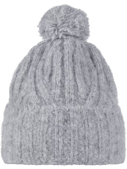 Šedá čepice s bambulí Buff Nerla Knitted Hat Beanie