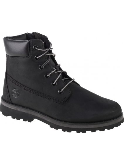 ČERNÉ CHLAPECKÉ BOTY TIMBERLAND COURMA 6 IN SIDE ZIP BOOT JR