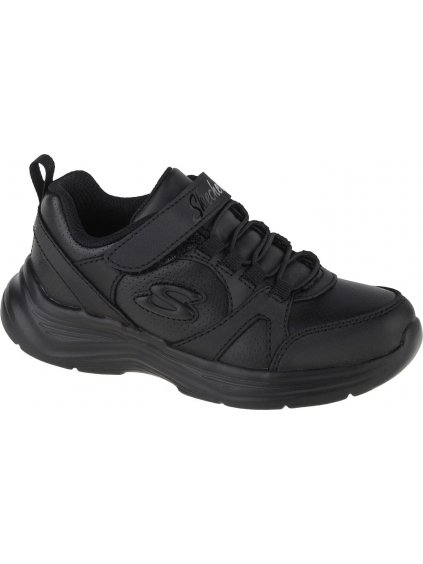 ČERNÉ DĚTSKÉ TENISKY SKECHERS GLIMMER KICKS - SCHOOL STRUTS