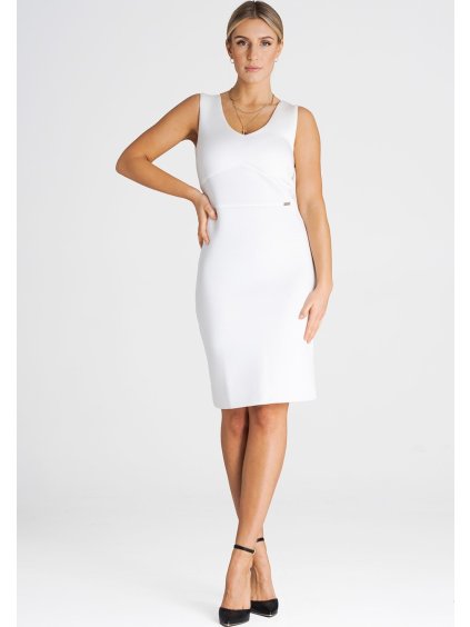 Bílé mini přiléhavé šaty