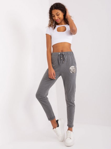 Tmavě šedé dámské tepláky