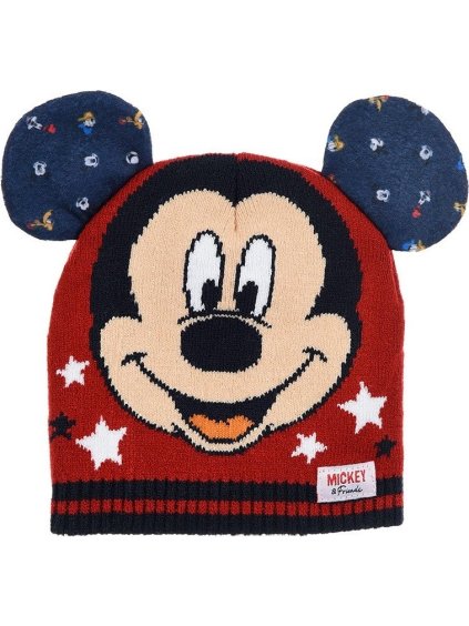 Červená dětská čepice Mickey Mouse Disney (Velikost 48)