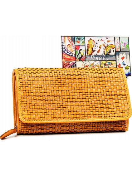 Rovicky Hořčicová mřížkovaná peněženka V248