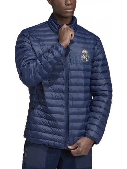 TMAVĚ MODRÁ PÁNSKÁ BUNDA ADIDAS REAL MADRID SSP LT JACKET