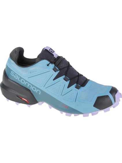 Světle modré dámské trailové boty Salomon Speedcross 5 GTX W