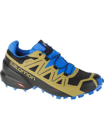 Modro-žluté trailové boty Salomon Speedcross 5 Gtx